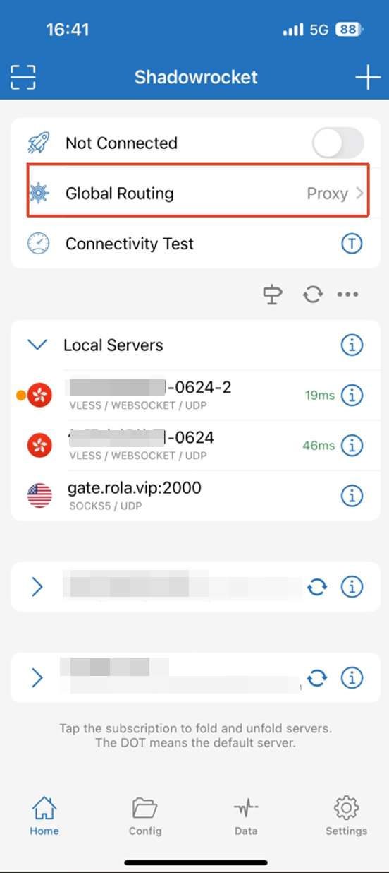 Select Global Routing
