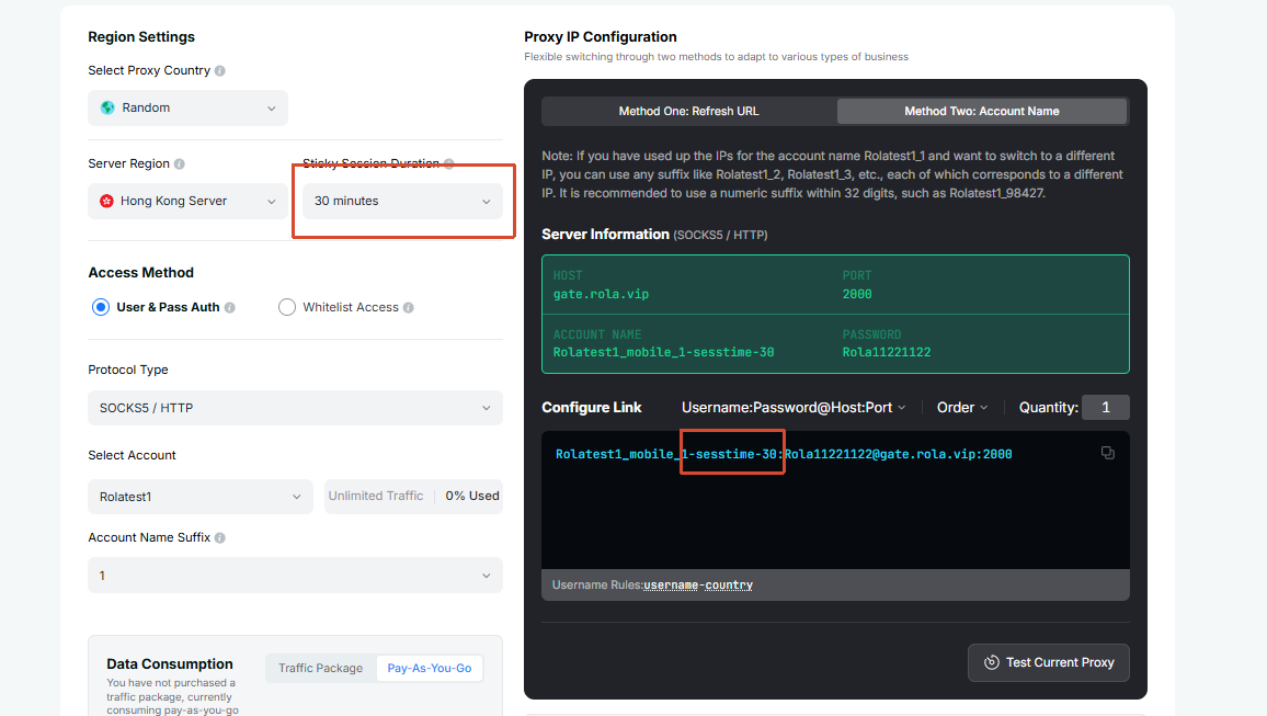 Mobile IP configuration flow: add sessiontime based on the workflow duration