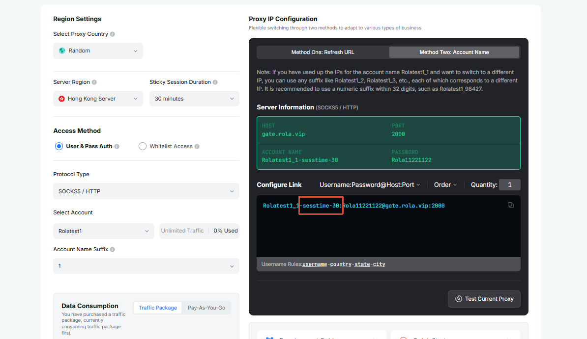 Settings page: append sessiontime to keep the same IP during the session