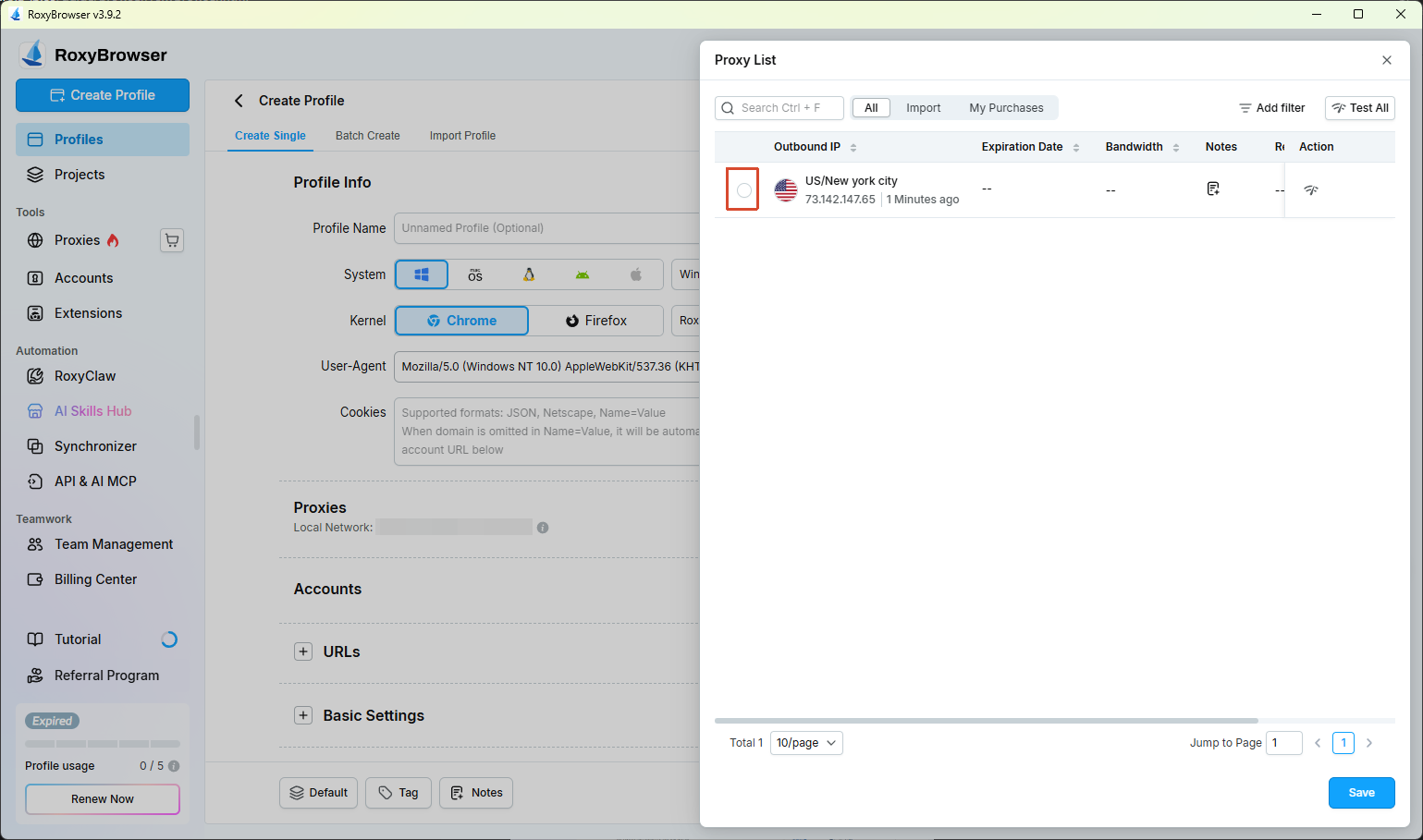 Select Proxy