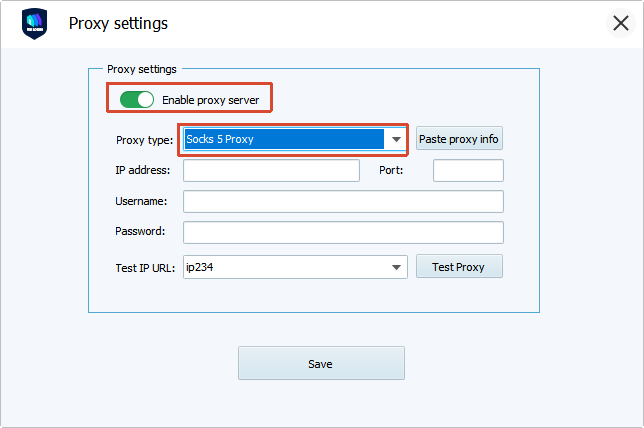Select Proxy Type